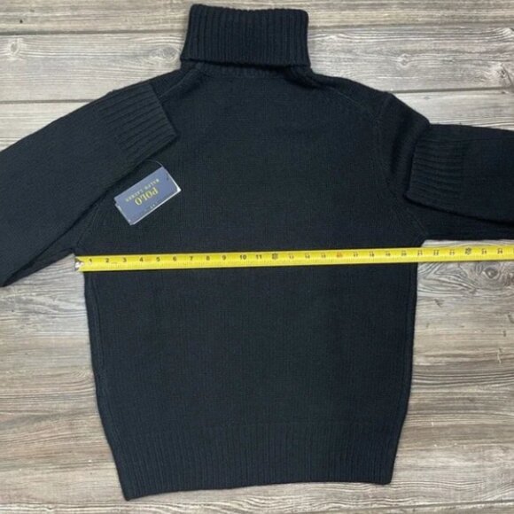 Polo Ralph Lauren Men's Wool Cashmere Turtleneck Sweater Black Size Medium NWT - Picture 6 of 8